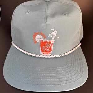 Swannies Golf Snapback Hat Cap Teal Swan Rope Retro Breakfast Ball